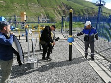 Линейный обходчик газопровода Юрий Туаев на съемках в горах Северной Осетии