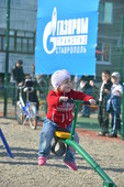 На каждой спортплощадке создан детский городок для самых маленьких атлетов