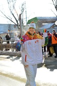 Евгений Ченцов на эстафете олимпийского огня "Сочи 2014" в Краснодаре
