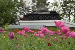 Обновленный мемориал "Танк Т-34"в городе Ставрополе