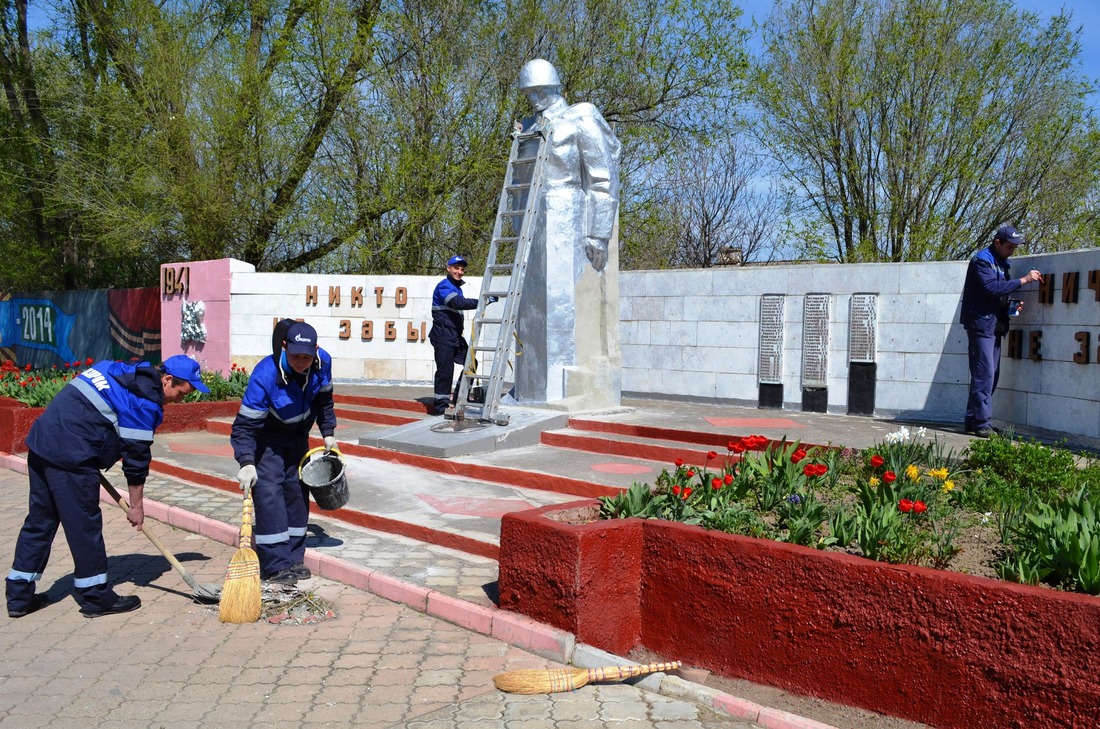 Ремонт мемориала в п. Передовом Ставропольского края