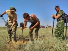 В поисковой экспедиции приняли участие бойцы сводных отрядов Ставрополья, Северной Осетии — Алании и Кабардино-Балкарии. Фото Ставропольского регионального отделения Российского военно-исторического общества