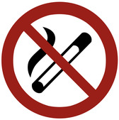 Знак "Курите только с специально отведенных местах!"