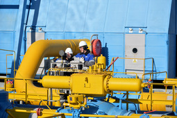Отбор газа на ДКС-1 и ДКС-2 идет из Ставропольского подземного хранилища газа. Фото Андрея тыльчака
