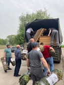 Большой гуманитарный груз от группы «Солдатский тыл». Фото Алеси Козловой.