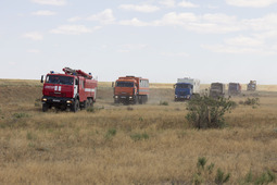 Аварийные службы приближаются к условному месту аварии. Фото Ильи Андреева