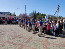 Торжественный митинг в поселке Рыздвяном. Фото Алексея Фищева