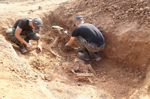 В ходе экспедиции обнаружены останки четырех красноармейцев