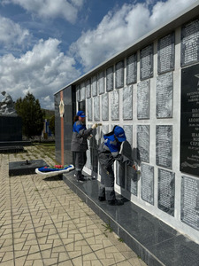 Реставрация мемориала в зоне ответственности Ставропольского управления.