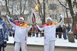Эстафета олимпийского огня "Сочи 2014" в городе Ставрополе