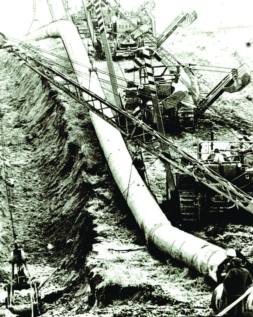 Строительство газопровода "Ставрополь — Москва", 1950-е гг.