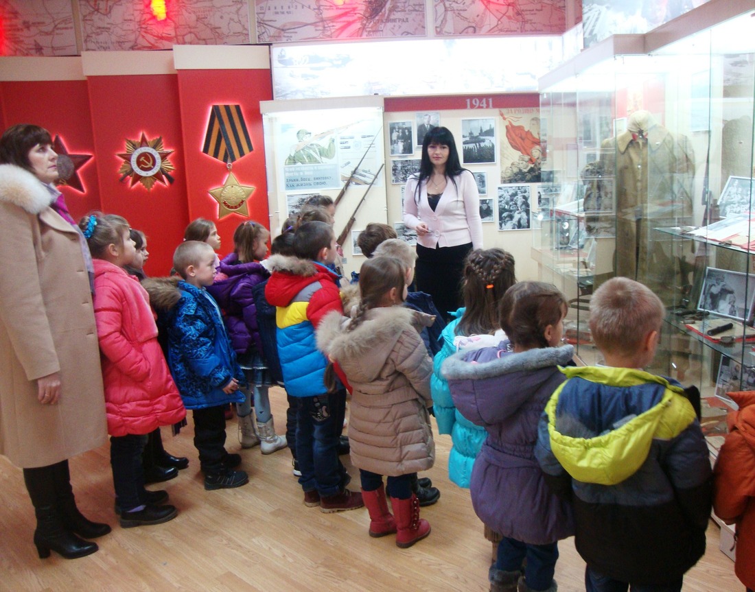 В Музее Победы в Великой Отечественной войне воспитанники детского сада п. Рыздвяного