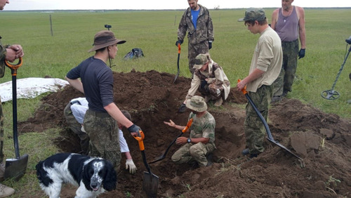 Раскопки в районе хутора Нортон.