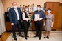 Начальник Управления аварийно-восстановительных работ Мовладин Магомедов (второй справа) и представители администрации Минераловодского городского округа