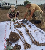 В ходе экспедиции были обнаружены останки советских бойцов. Фото Ставропольского регионального отделения Российского военно-исторического общества